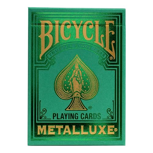 Bicycle Metalluxe Green Playing Cards - Premium Metal Foil Finish - Poker Size