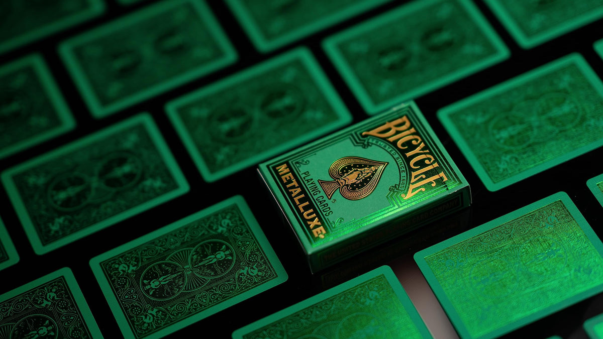 Bicycle Metalluxe Green Playing Cards - Premium Metal Foil Finish - Poker Size