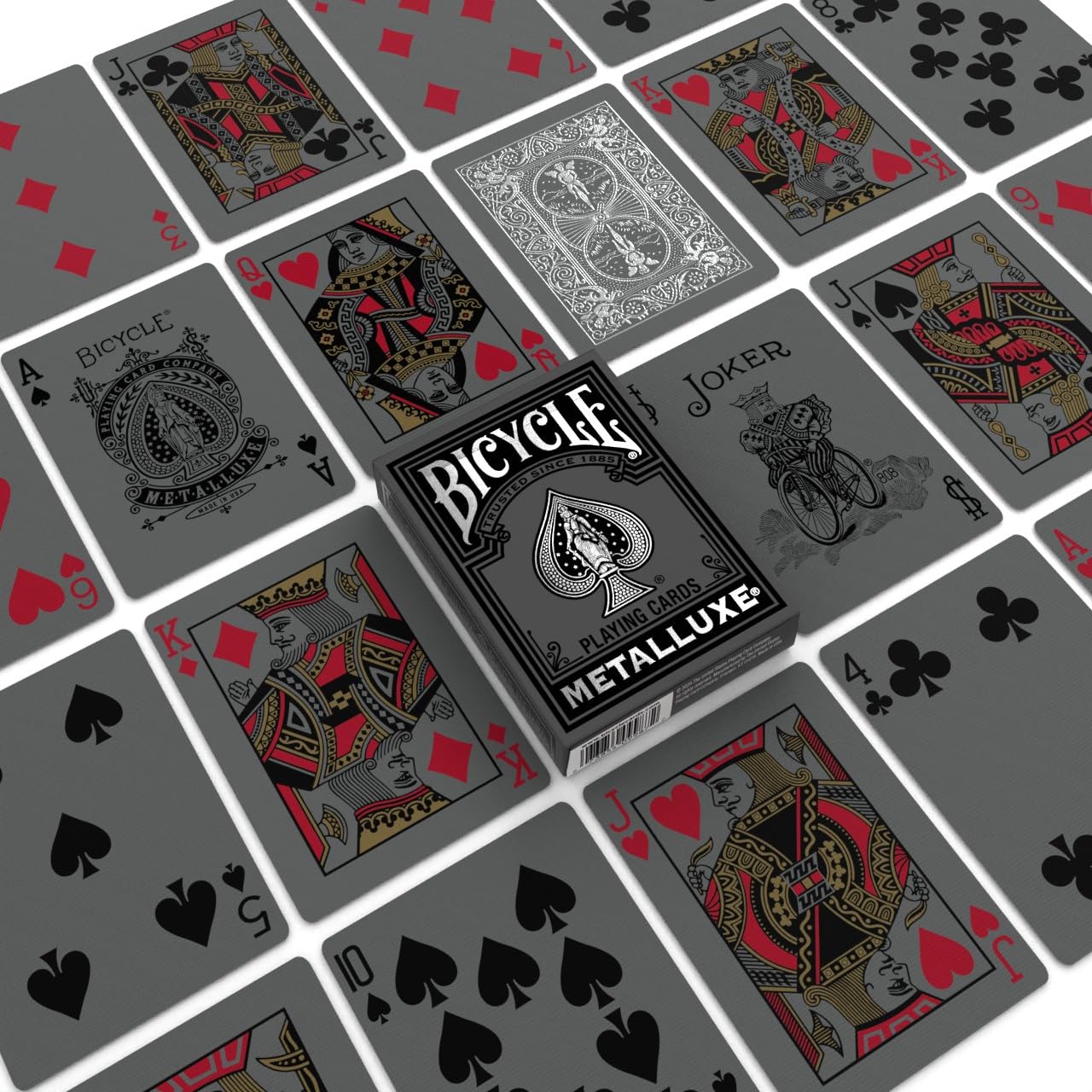 Bicycle Black Metalluxe 3-Pack Bundle – Gold, Silver & Rose Gold Playing Cards