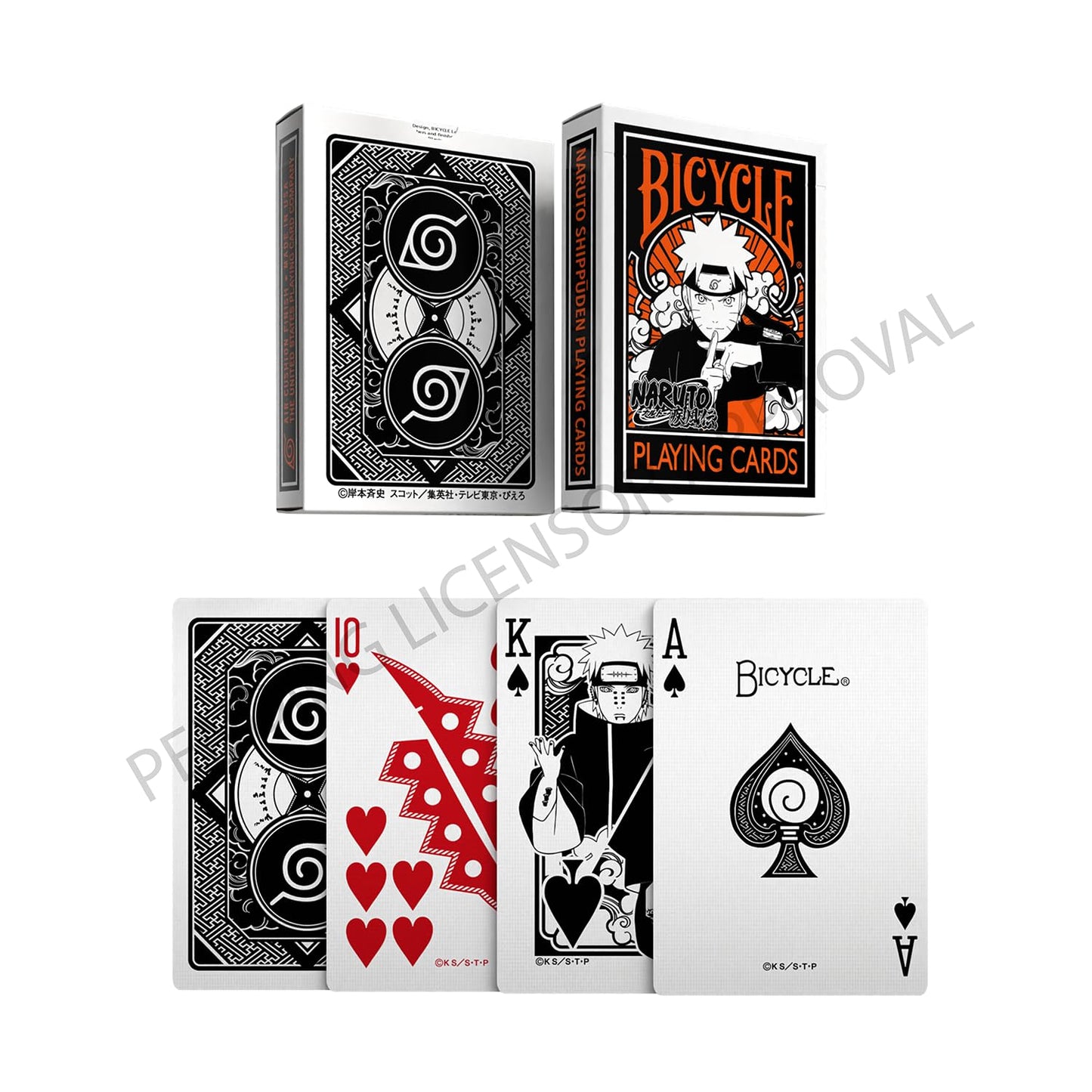 Bicycle Naruto Shippuden Playing Cards – Leaf Village Back, Air Cushion Finish, 1 Deck