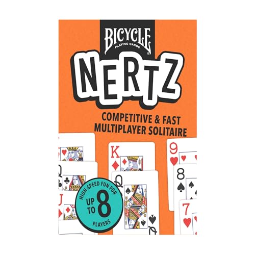 Bicycle Nertz Card Game (8 Decks) – Multiplayer Solitaire for Up to 8 Players | Jumbo Index