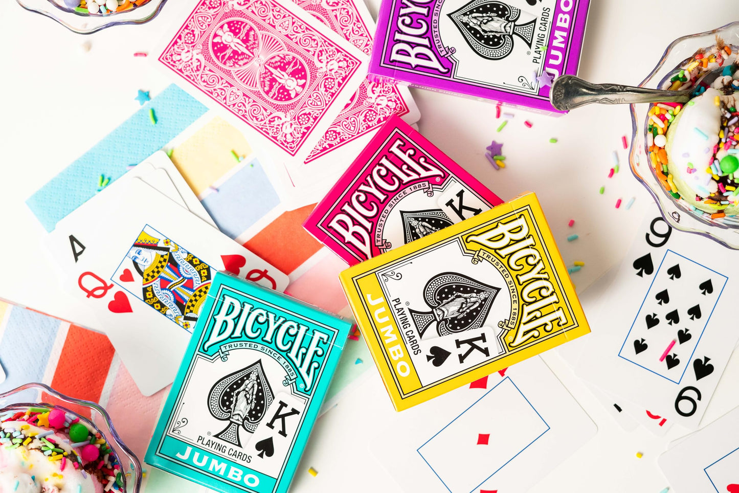 Bicycle Nertz Card Game (8 Decks) – Multiplayer Solitaire for Up to 8 Players | Jumbo Index