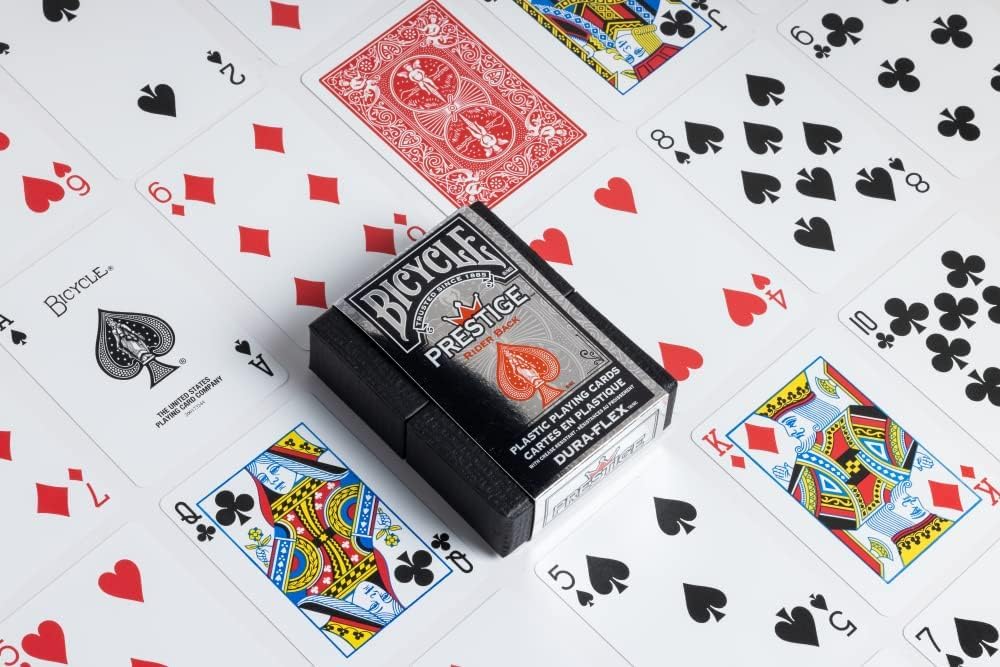 Bicycle Prestige Waterproof Plastic Playing Cards – Red & Blue 2-Pack