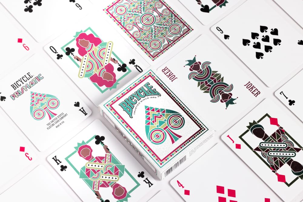 Bicycle Prismatic Playing Cards – Modern Design, Cold Foil, Air Cushion Finish for Card Games and Magic
