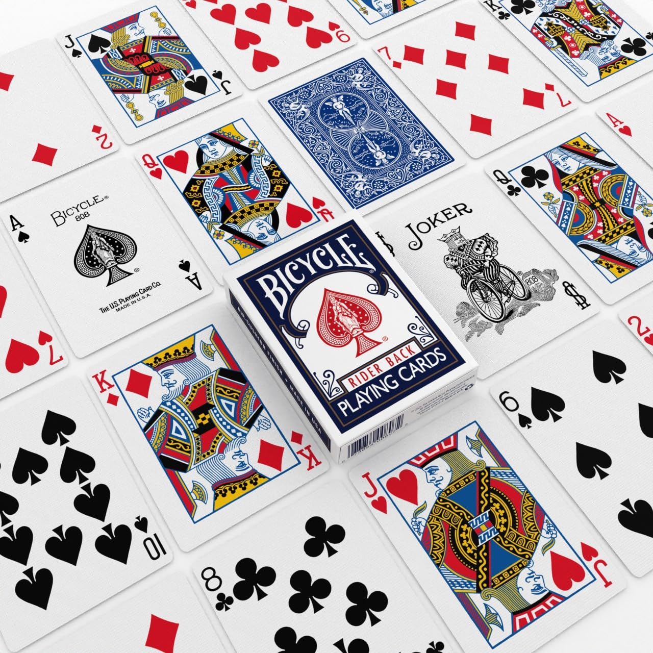 Bicycle Rider Back Standard Index Playing Cards – 12-Deck Bulk Pack (Poker Size, Red & Blue Backs)