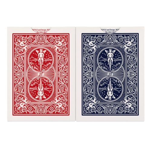 Bicycle Rider Back Playing Cards - 2 Pack (Red & Blue), Standard Poker Size