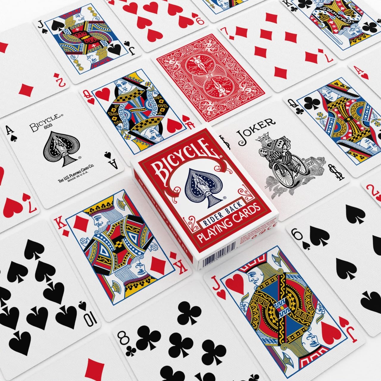 Bicycle Rider Back Playing Cards - 2 Pack (Red & Blue), Standard Poker Size
