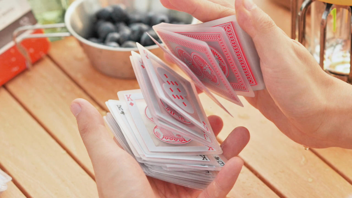 Bicycle Waterproof Playing Cards – Durable Red Plastic Deck for Pool, Beach, Camping & Travel