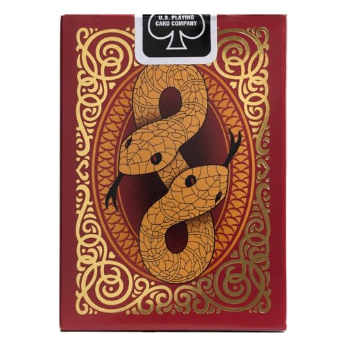 Bicycle Snake Playing Cards – Chinese Zodiac Edition (Year of the Snake) – Red & Gold