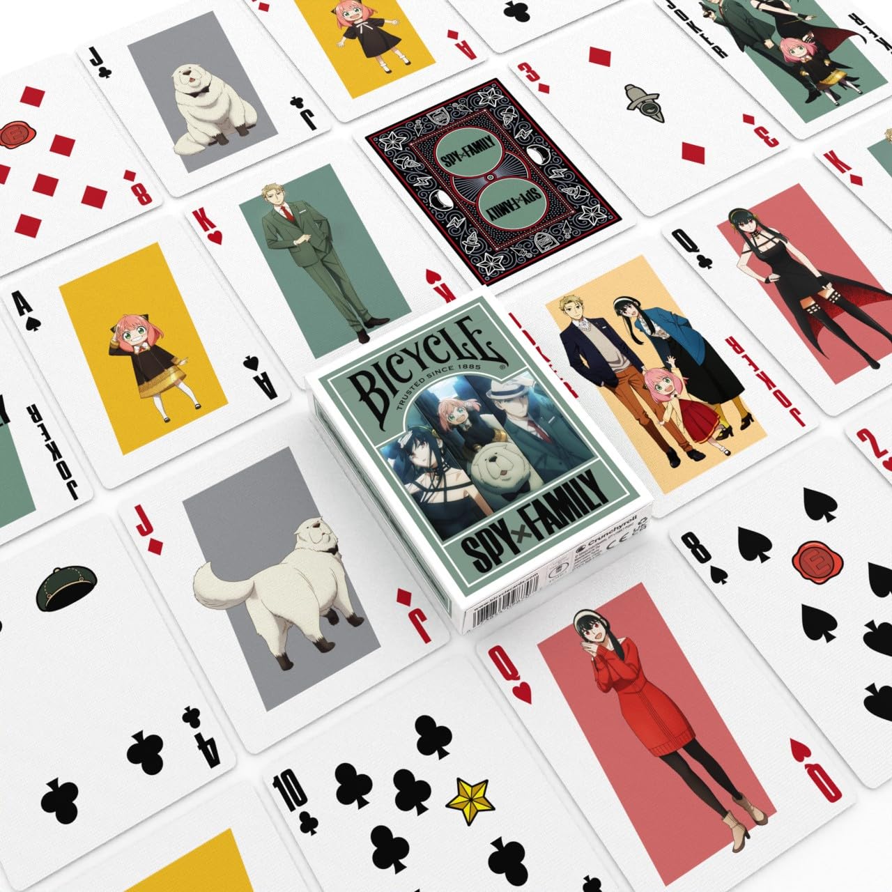 Bicycle Spy x Family Playing Cards – Collector Deck, 52-Poker Size, Air Cushion Finish, USA Made