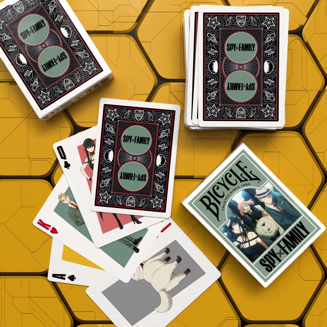 Bicycle Spy x Family Playing Cards – Collector Deck, 52-Poker Size, Air Cushion Finish, USA Made