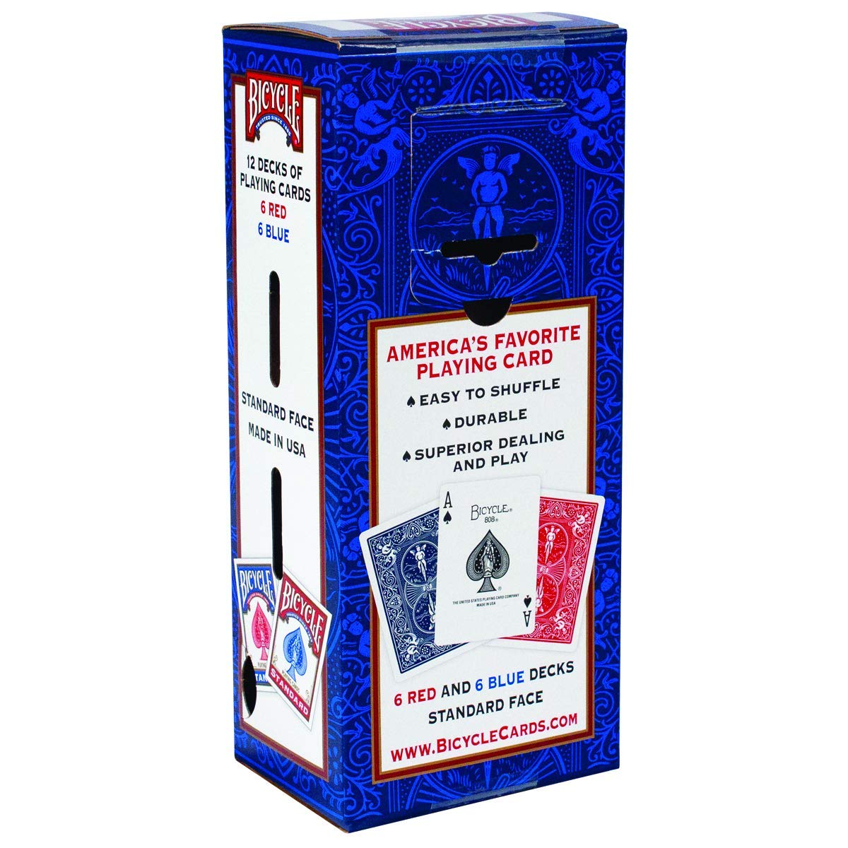 Bicycle Standard Index Playing Cards, 12 Pack – Classic US-Made Decks