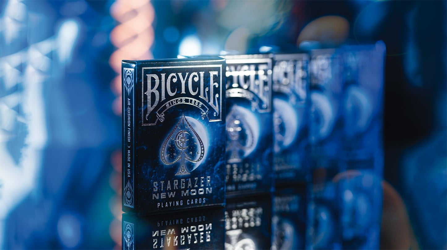 Bicycle Stargazer New Moon Blue Playing Cards – Silver Foil Tuck Case