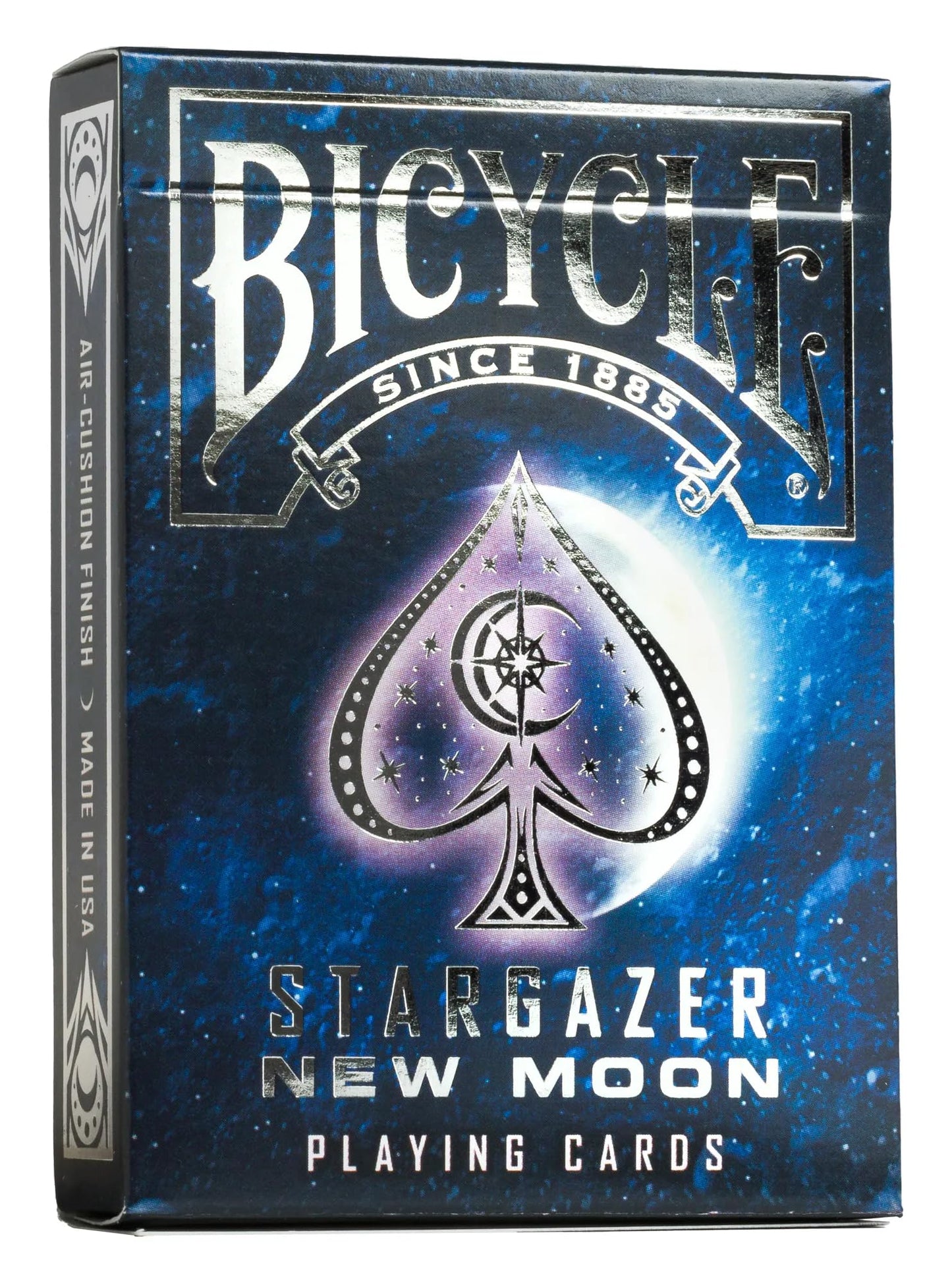 Bicycle Stargazer New Moon Blue Playing Cards – Silver Foil Tuck Case