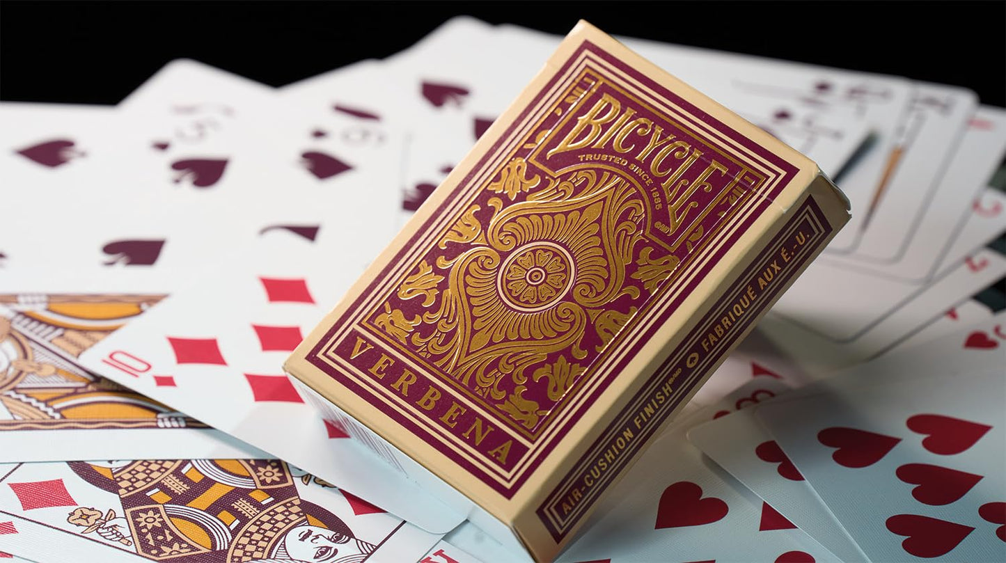 Bicycle Verbena Floral Premium Playing Cards with Gold Foil – 1 Deck