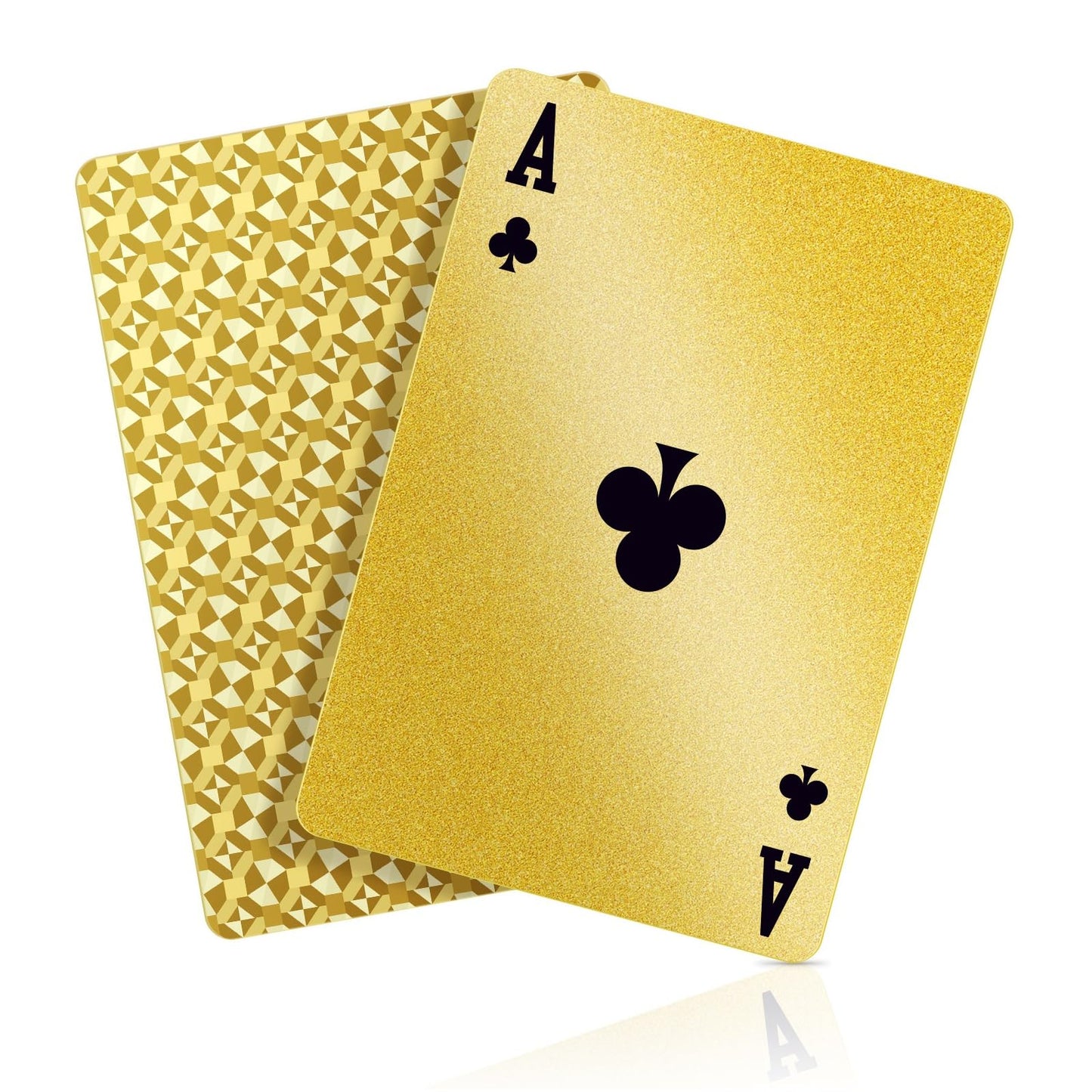 BIERDORF Waterproof Plastic Playing Cards – Premium 54‑Card Deck, Gold Diamond Casino Style