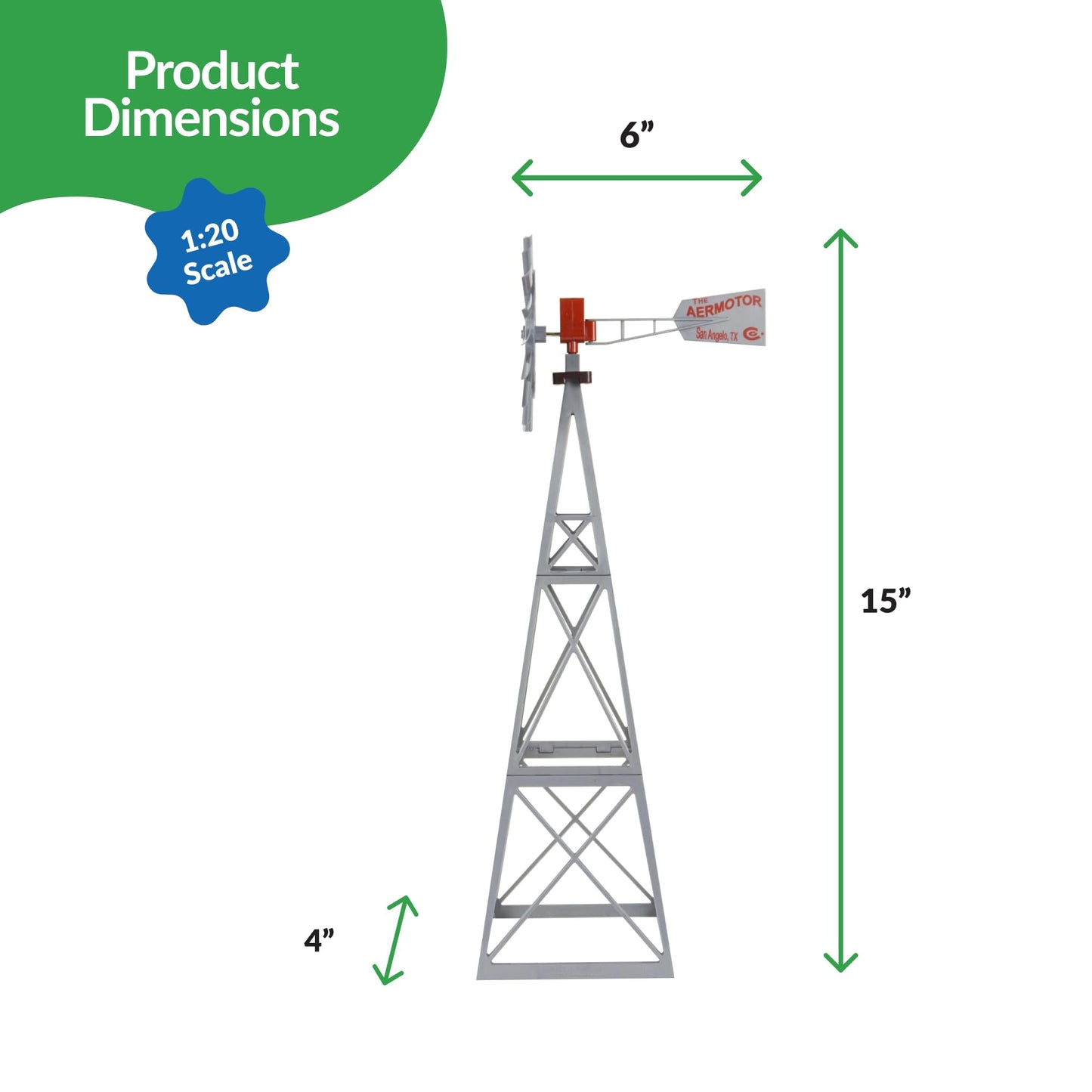 Big Country Toys Aermotor Windmill - 1:20 Scale Farm Toy