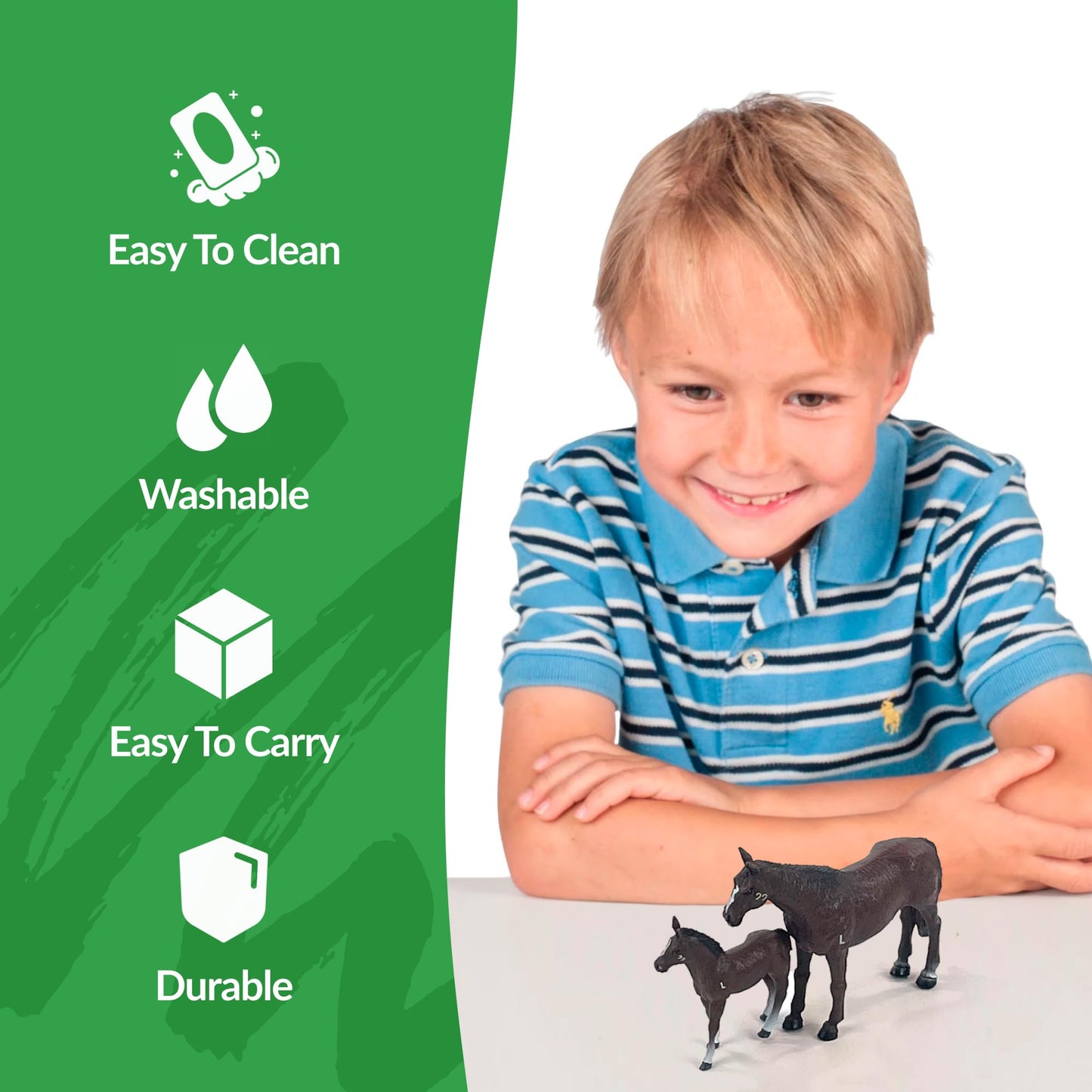 Big Country Toys Horse Mare & Colt Set (6666 Ranch Quarter Horse) - 1:20 Scale Farm Toys