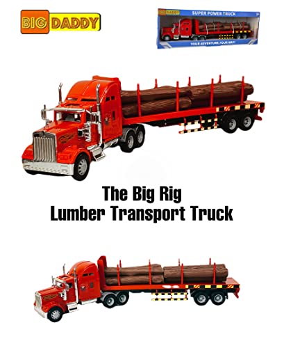 Big Daddy Big Rig Heavy Duty Tractor Trailer | Lumber Truck Transport Series