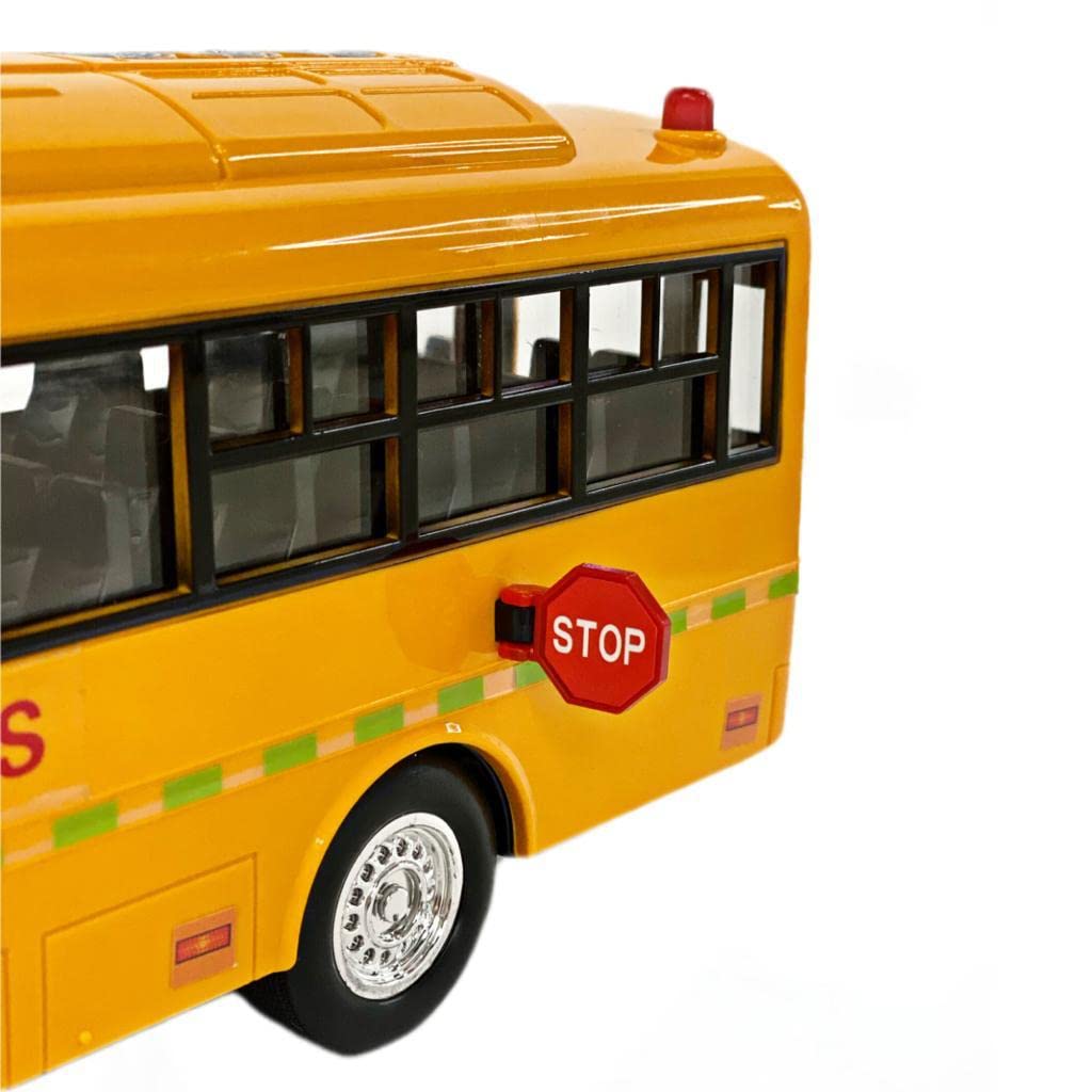 Big Daddy Huge Yellow School Bus - Pull-Back Toy with Lights & Songs