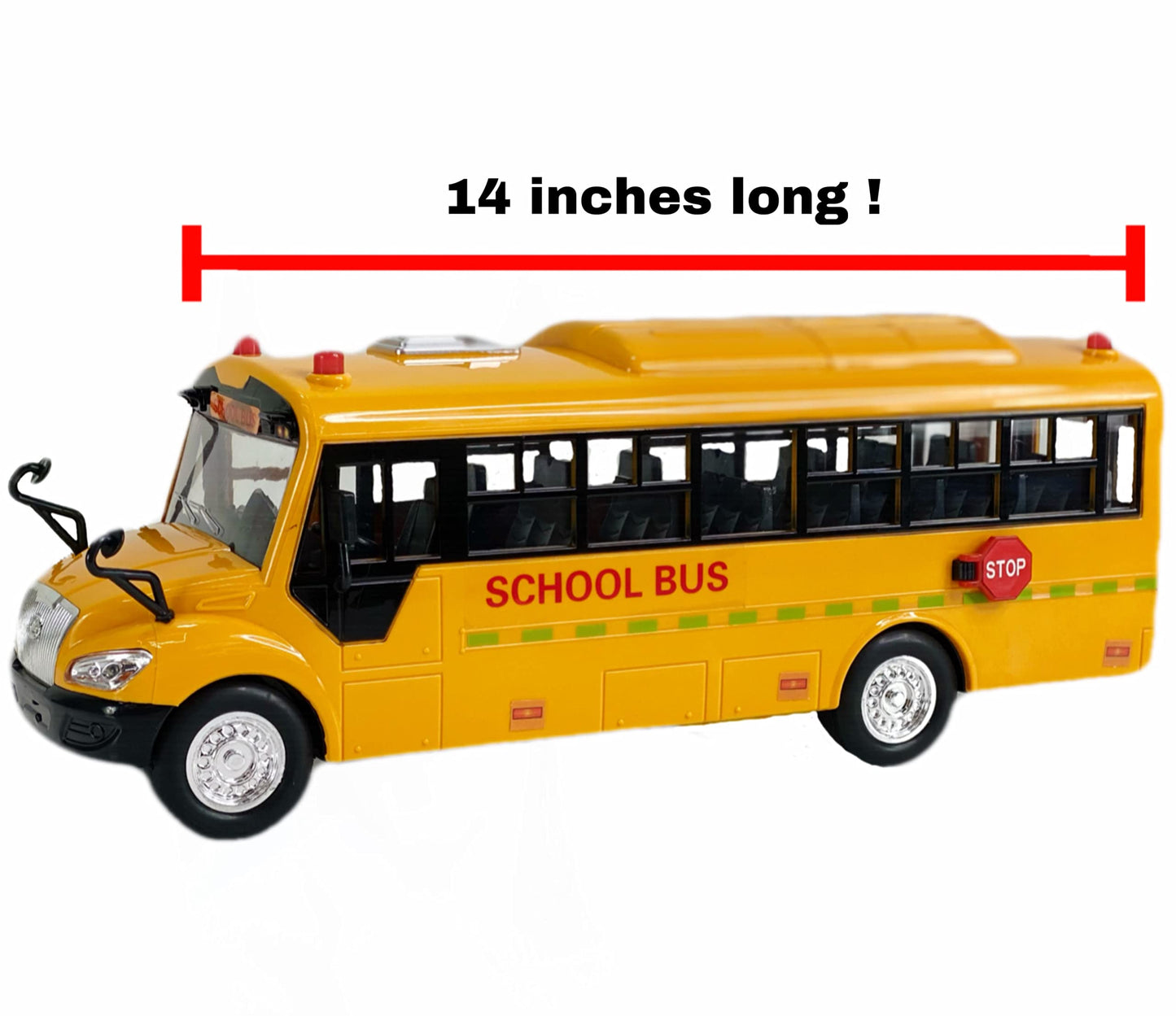 Big Daddy Huge Yellow School Bus - Pull-Back Toy with Lights & Songs