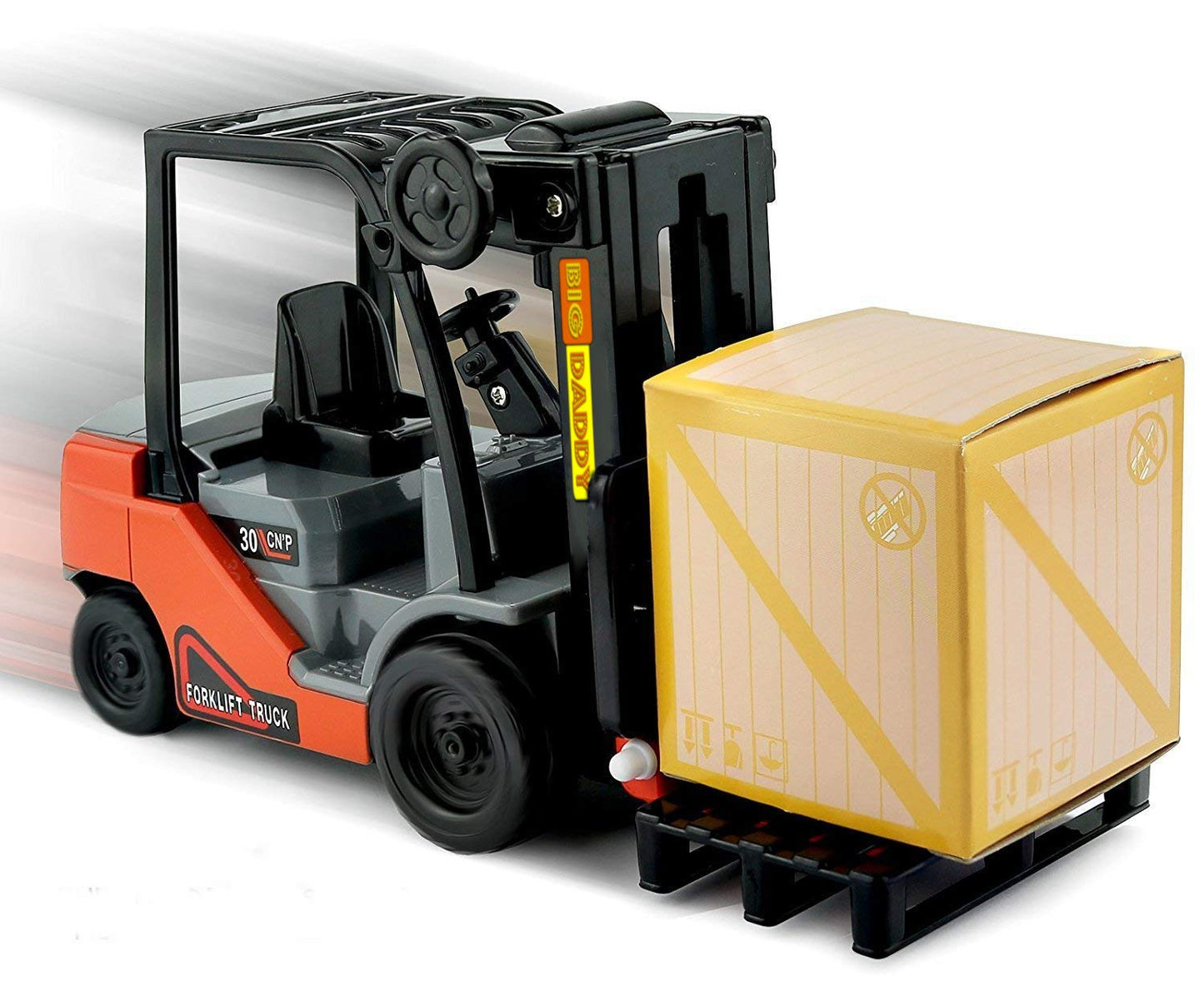 Big Daddy Trucks Combo: Friction-Powered Forklift & Pickup Truck with Extendable Loader and Cargo Boxes