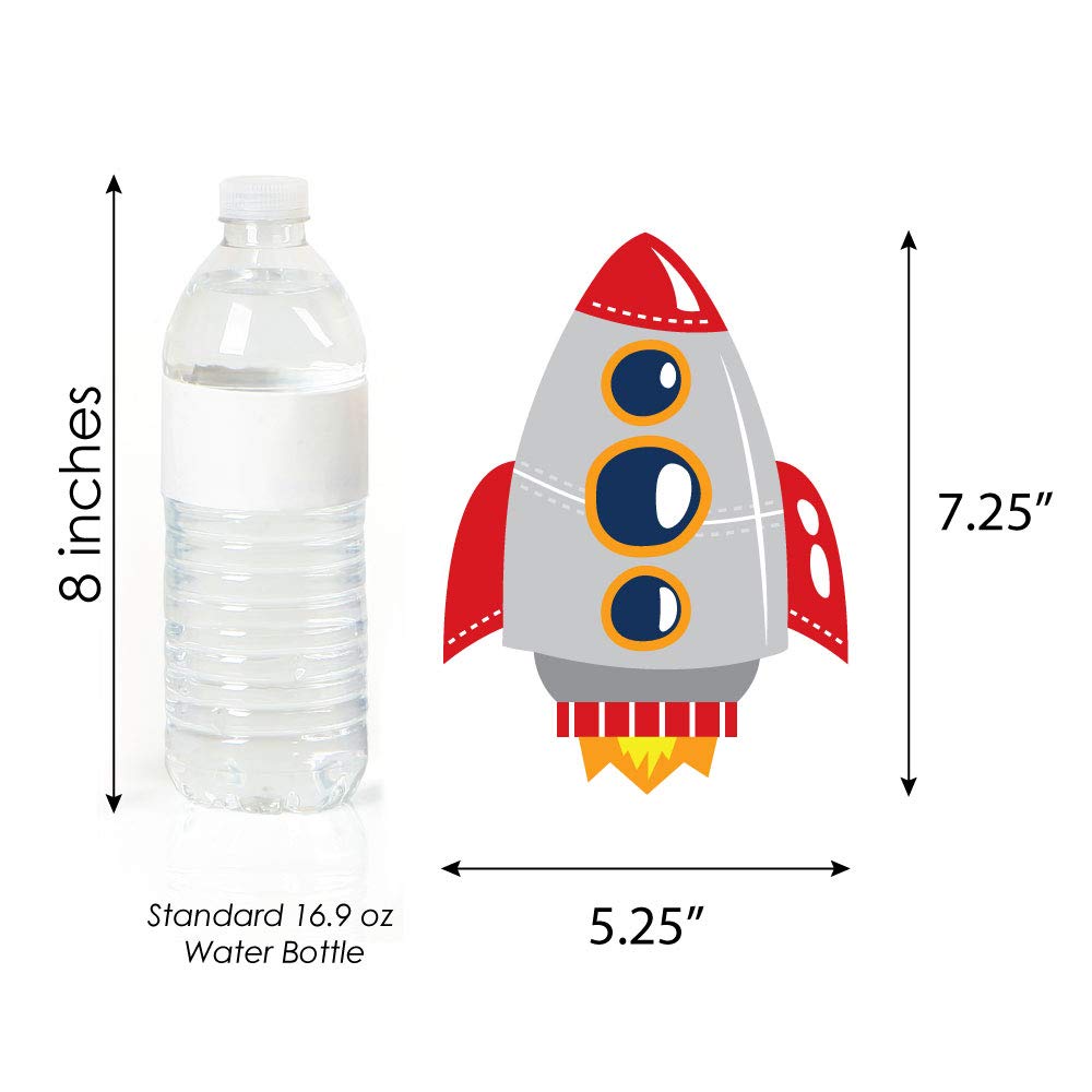 Big Dot of Happiness Blast Off to Outer Space – 20 Large Rocket Ship Decorations