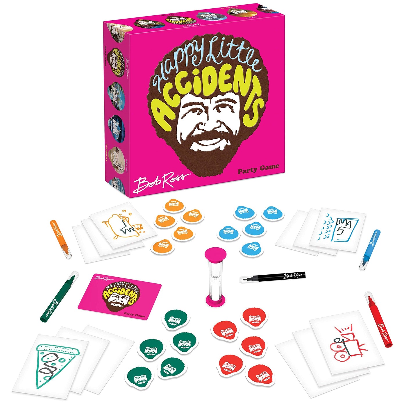 Big G Creative Bob Ross Happy Little Accidents Game – Quick 15-Minute Party Fun for 3–6 Players