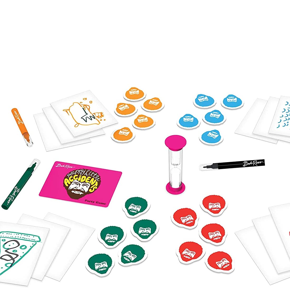 Big G Creative Bob Ross Happy Little Accidents Game – Quick 15-Minute Party Fun for 3–6 Players