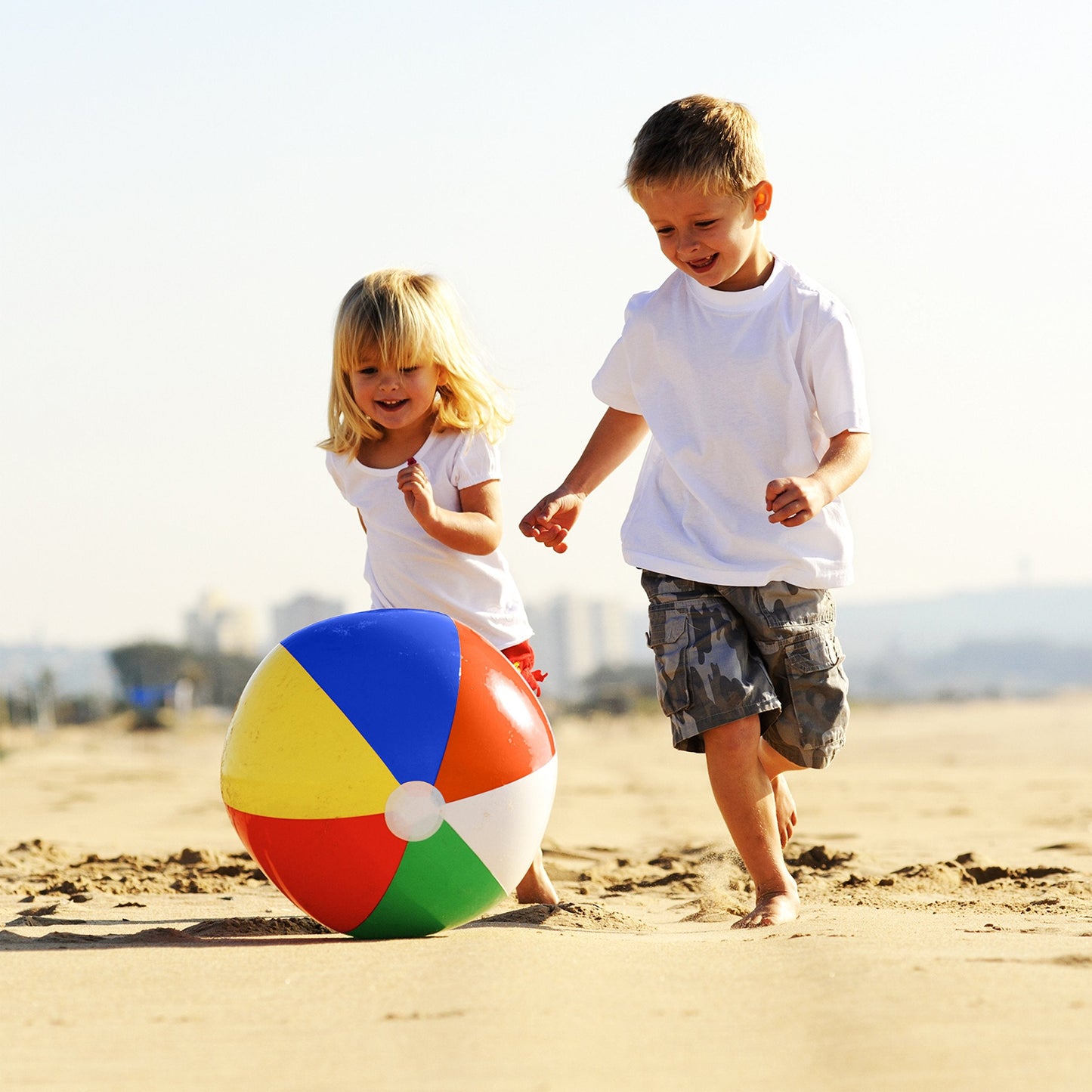 Big Mo's Toys 12-Inch Rainbow Beach Balls – 12-Pack for Beach and Pool Fun