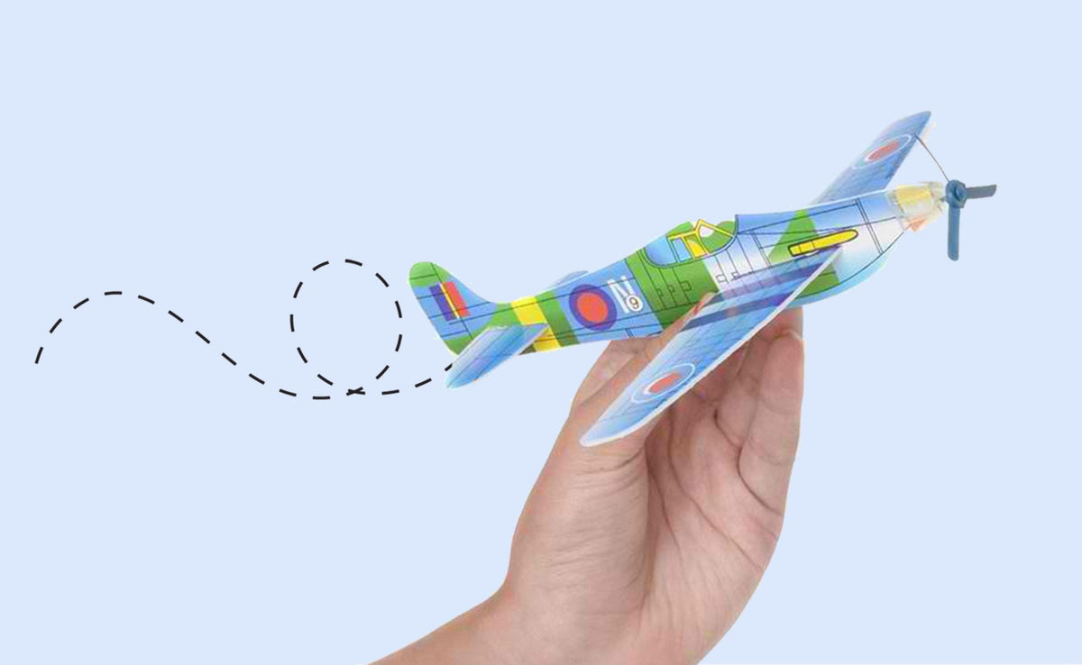 Big Mo's Toys 24-Pack 8-Inch Glider Planes – Party Favors & Prizes