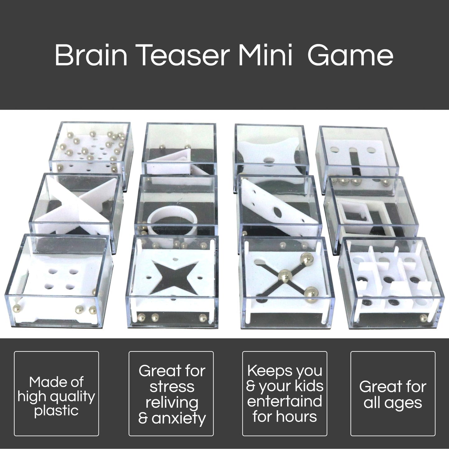 Big Mo's Toys Balance IQ Cube Puzzle – 12 Pack Stocking Stuffers