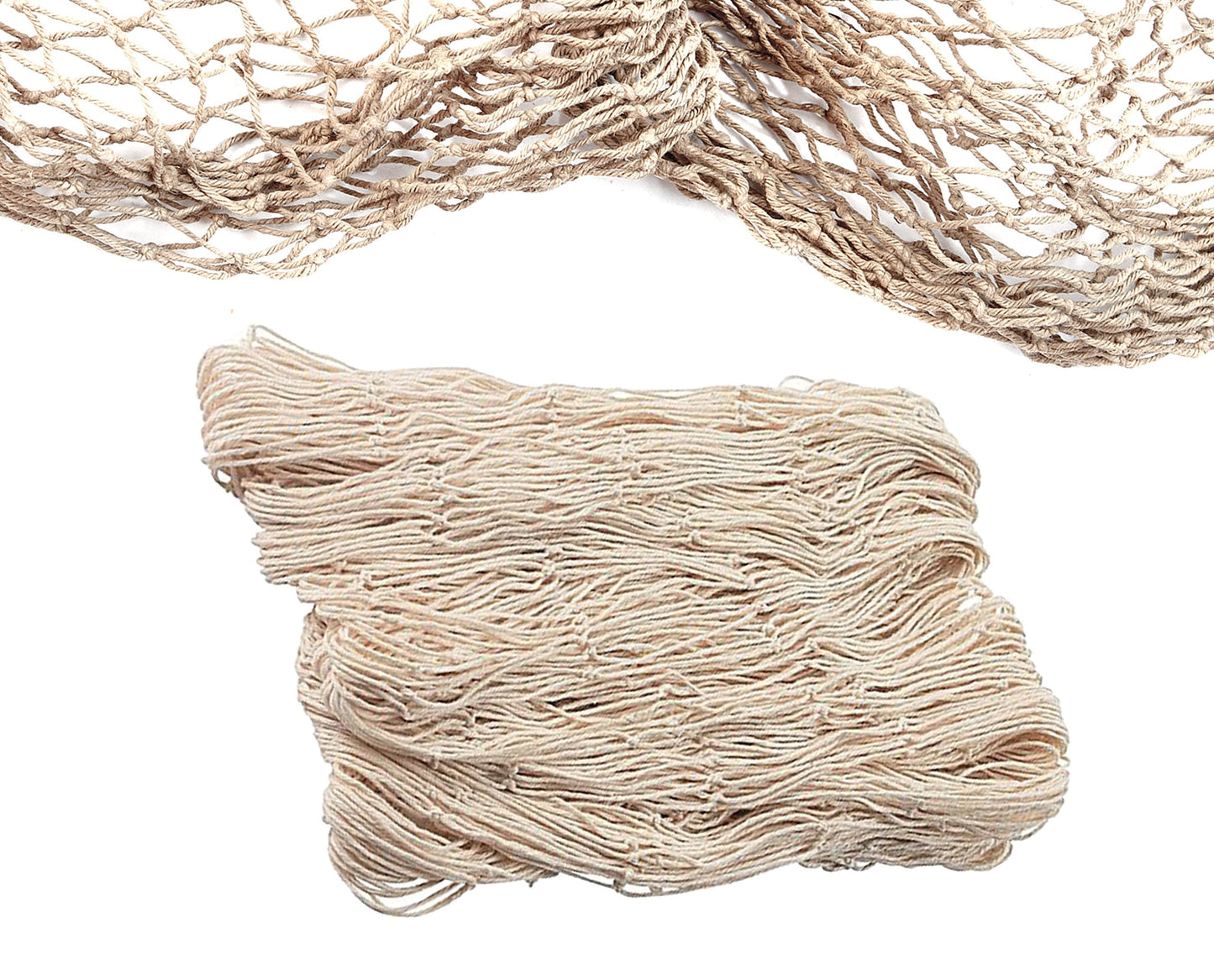 Big Mo's Toys Natural Cotton Fish Net Party Decorations – Nautical Table Covers & Wall Decor