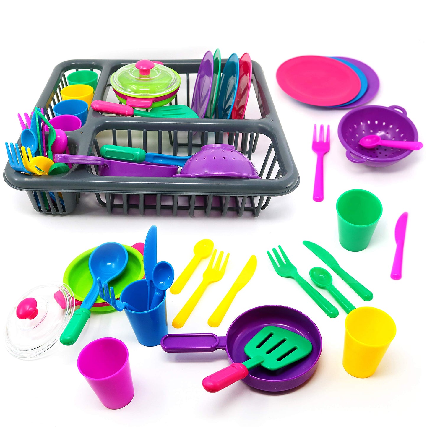 Big Mo’s Toys Pretend Play Dishes Playset – 28-Piece Little Chef Kitchen Set for Kids