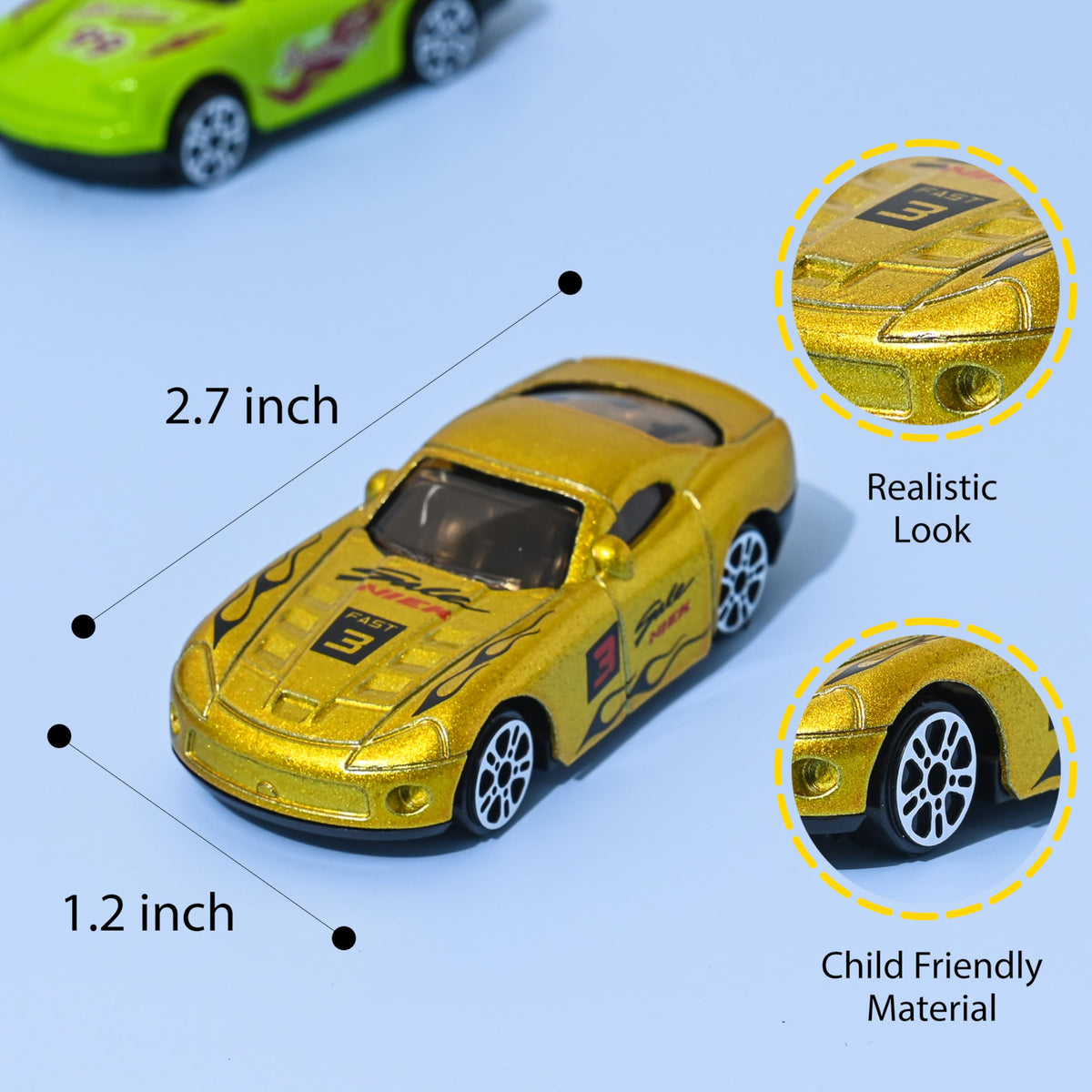 Big Mo's Toys Transport Car Carrier Truck with 6 Metal Racing Cars and Carrying Case