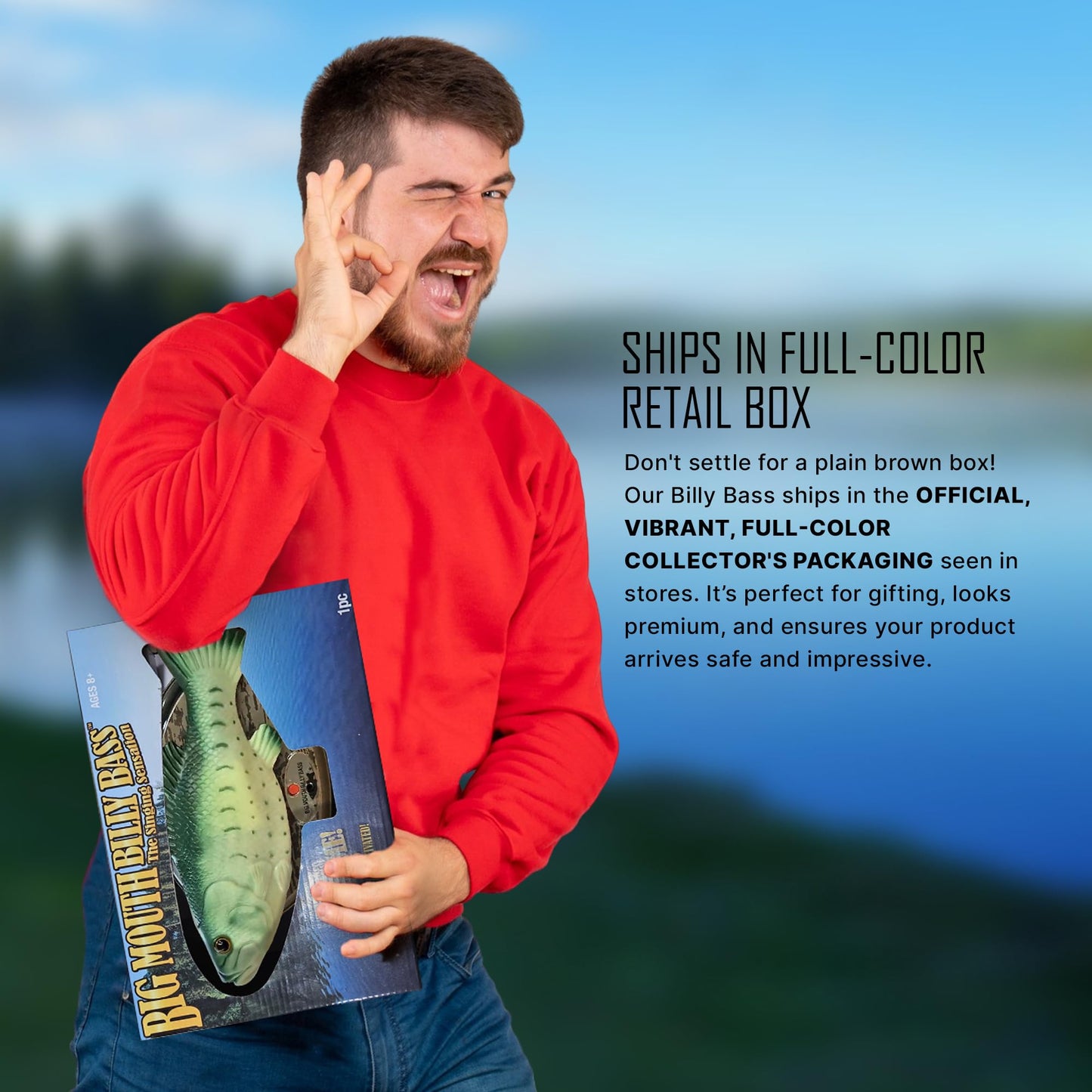 Big Mouth Billy Bass Singing Fish Gift Set — Animatronic Wall Plaque + 3D Keychain