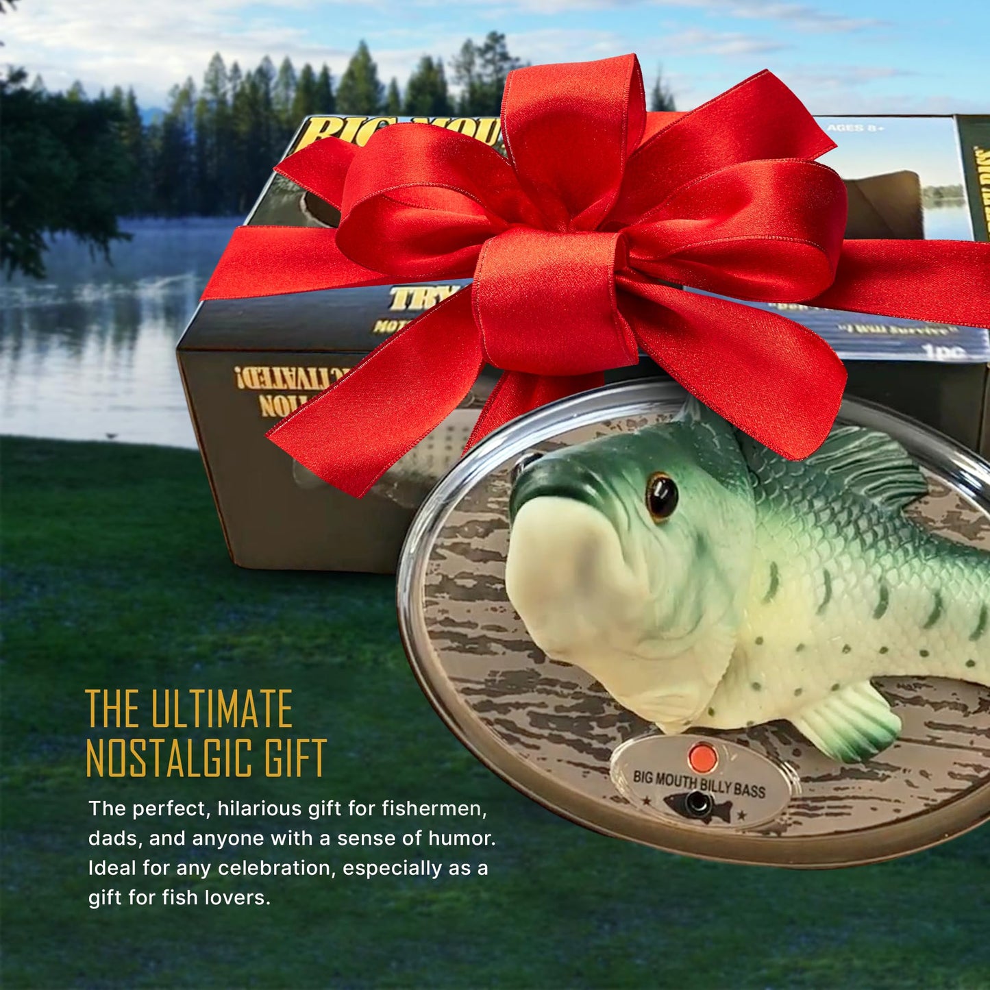 Big Mouth Billy Bass Singing Fish Gift Set — Animatronic Wall Plaque + 3D Keychain