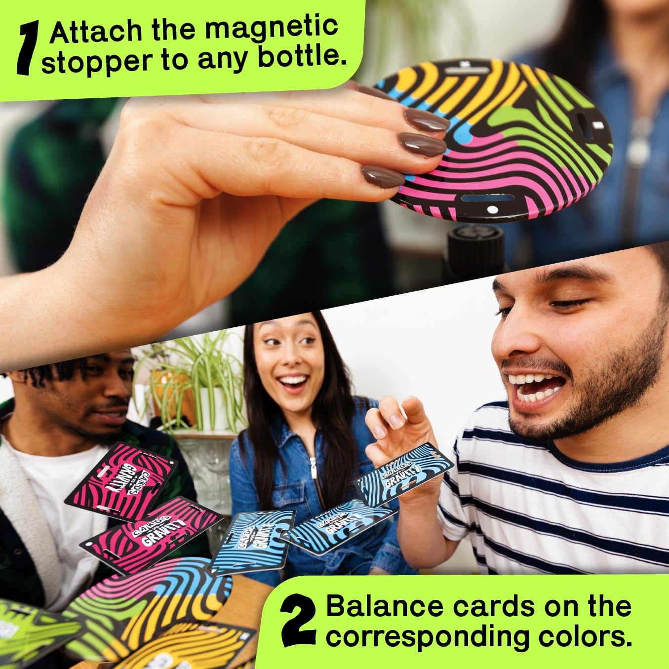 Big Potato Cards vs Gravity Pro: Ultimate Stacking & Balancing Travel Game – Waterproof, 2-8 Players