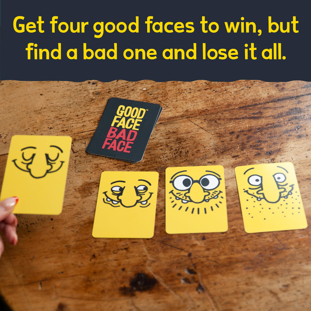 Big Potato Good Face Bad Face – Hilarious Travel Party Card Game for Family & Adults