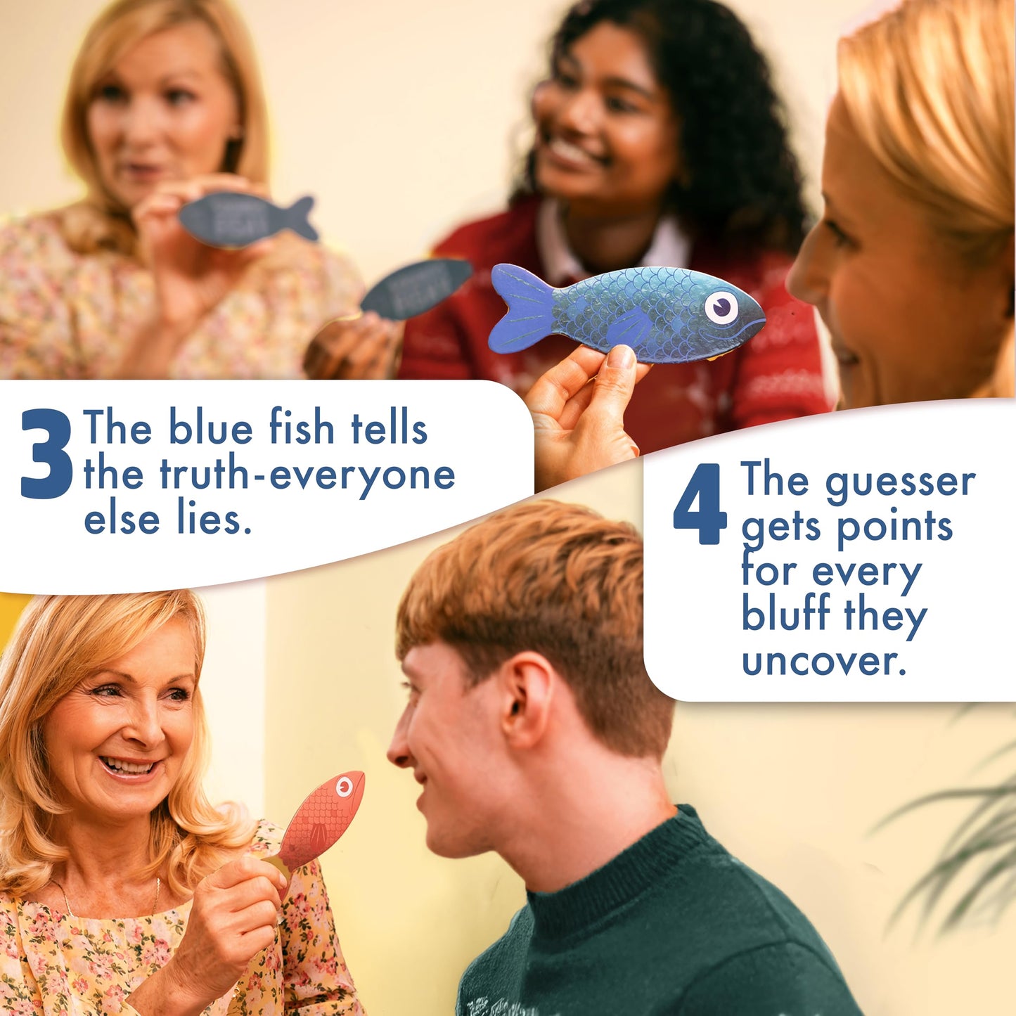 Big Potato Sounds Fishy Board Game: Bluffing Family Quiz for Kids 10+ | Fun Group Trivia
