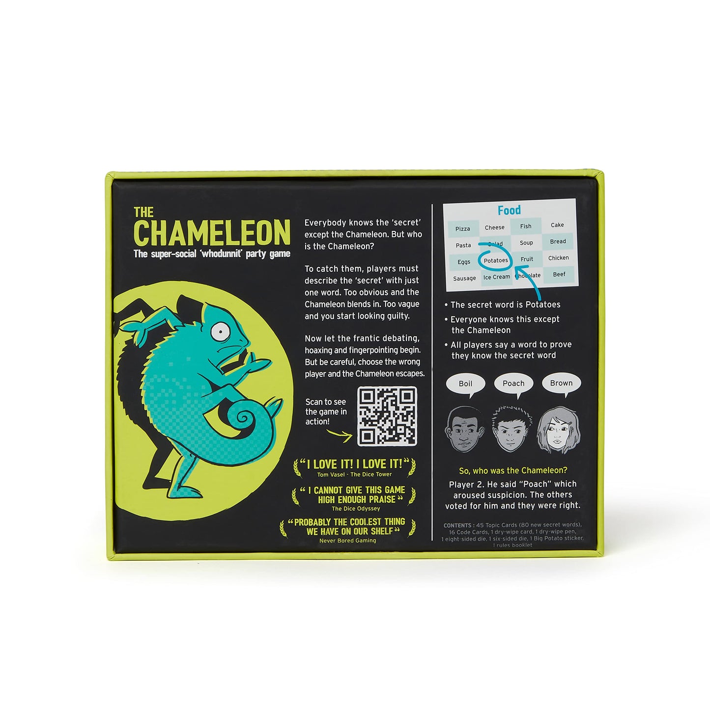 The Chameleon by Big Potato — Award-Winning Bluffing Game for Family, Friends & Adults | 80 Extra Secret Words