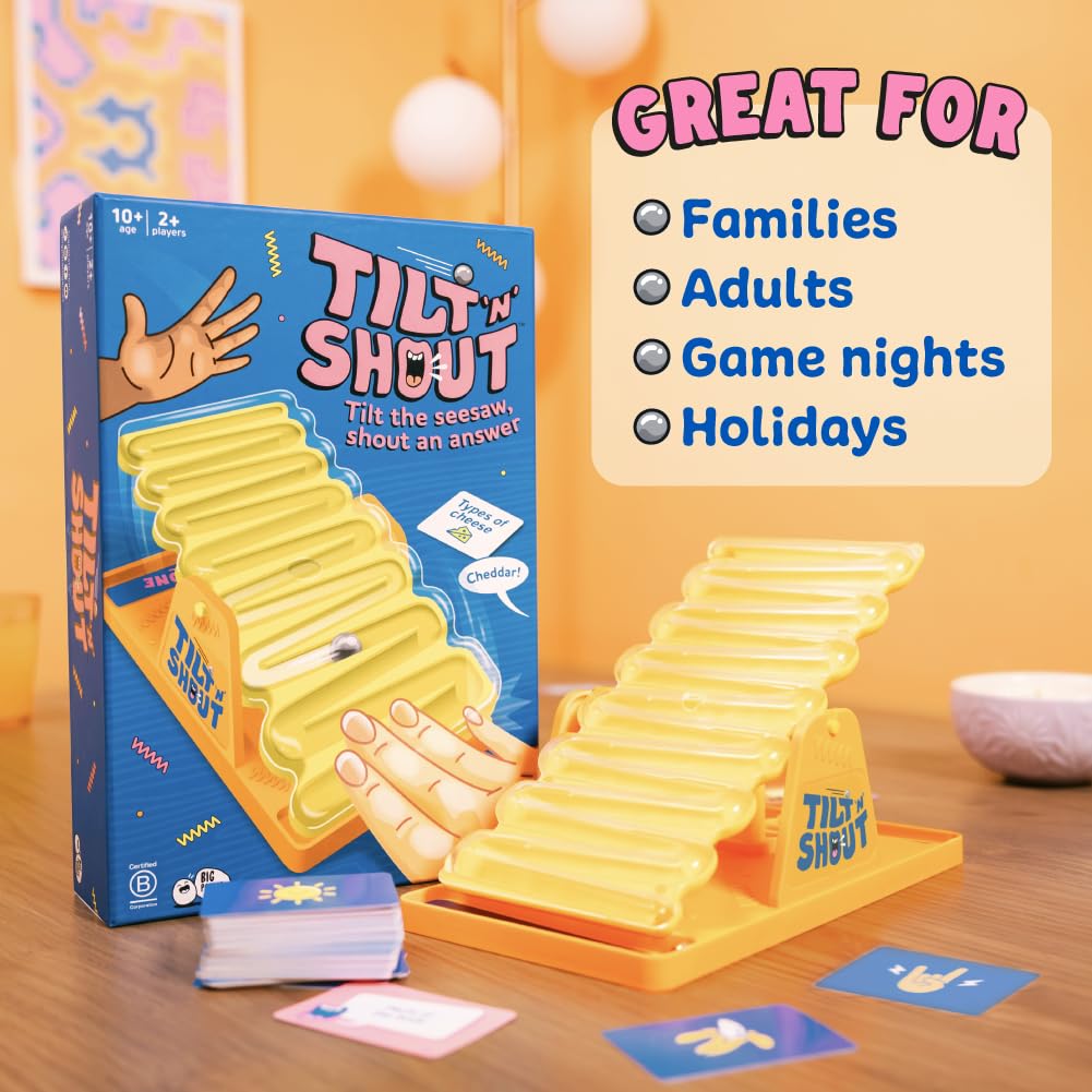 Big Potato Tilt 'n' Shout: Quick Family Board Game for All Ages | Best New Board Games 2024