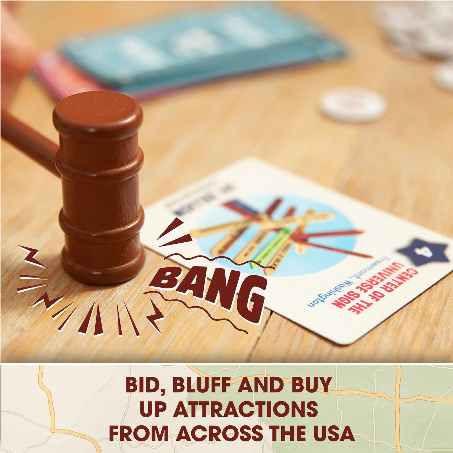 Big Potato Zillionaires Road Trip USA — Family Board Game for 2–5 Players