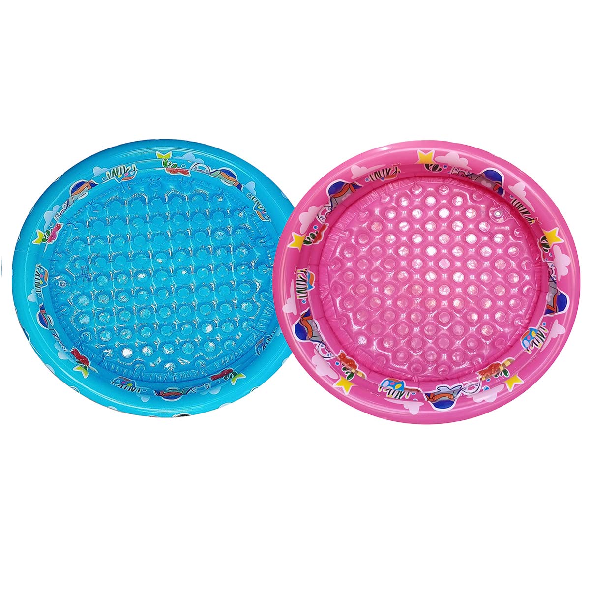 Big Summer 3 Rings Kiddie Pool - 48in x 12in Inflatable Toddler Pool, Ball Pit & Sand Play