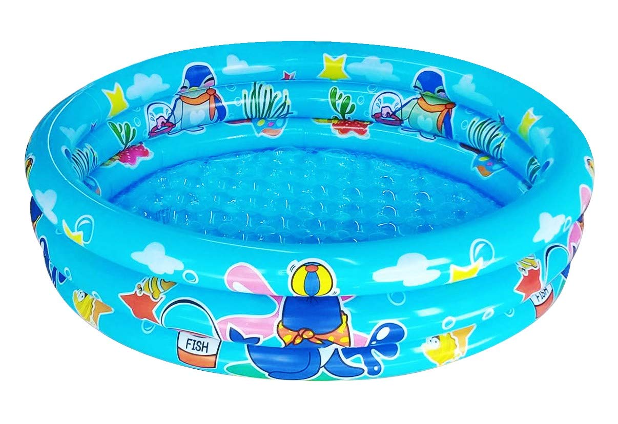 Big Summer 3 Rings Kiddie Pool - 48in x 12in Inflatable Toddler Pool, Ball Pit & Sand Play