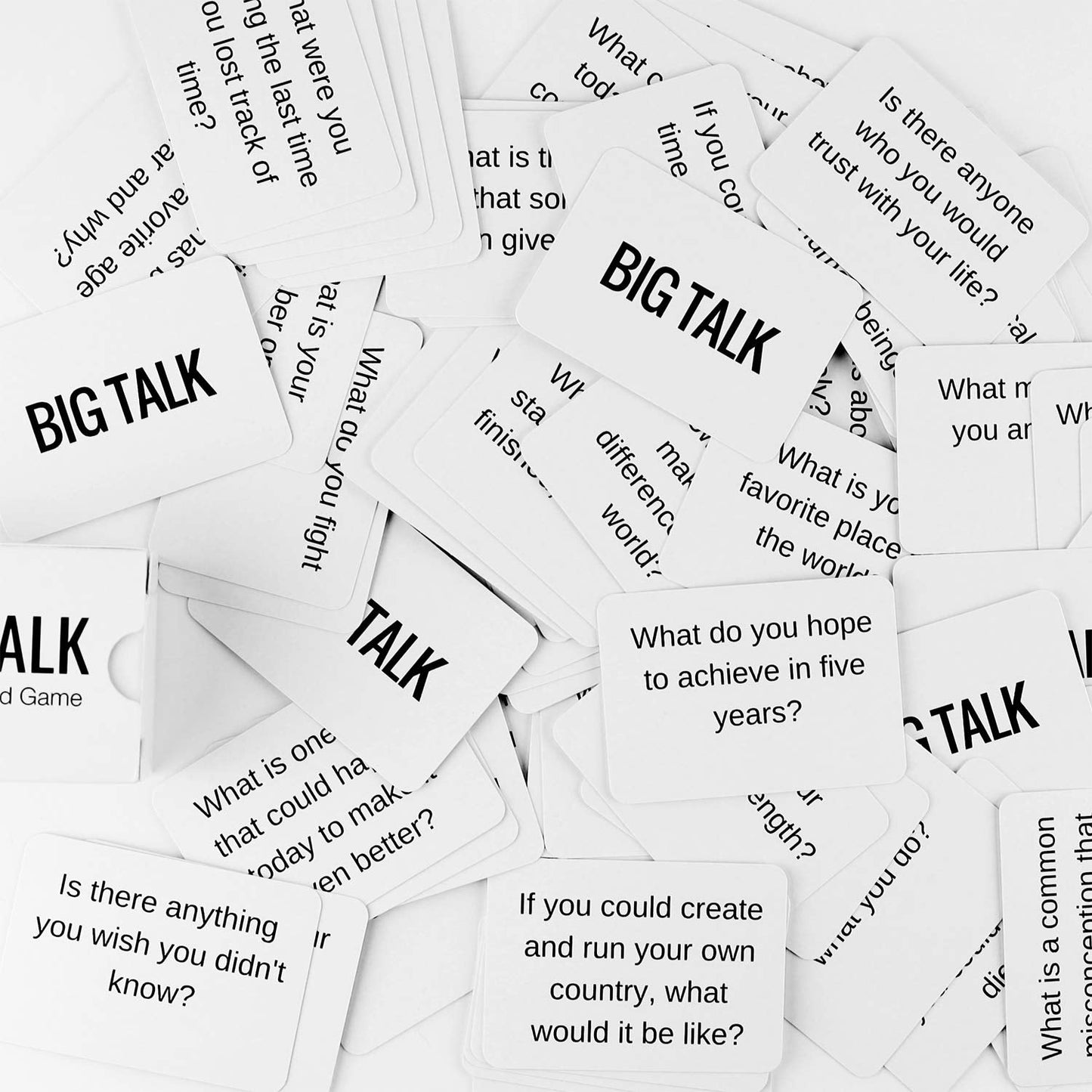 BIG TALK Conversation Starters – 88 Cards for Meaningful Connections & Icebreakers