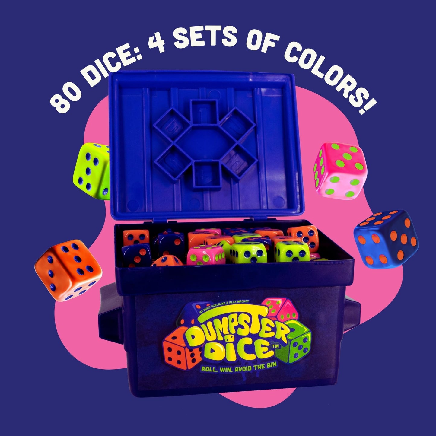 Big Discoveries Dumpster Dice – Fast-Paced 4-Player Dice Game for Travel & Parties