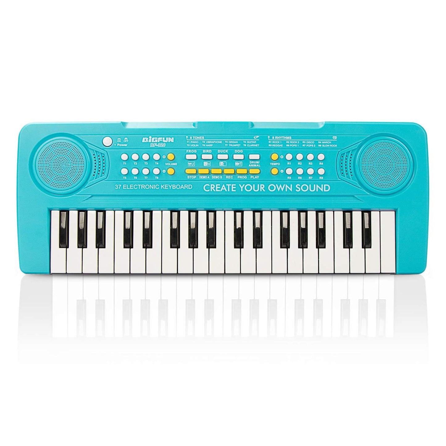 BIGFUN 37-Key Kids Keyboard Piano – Multifunction Toddler Toy for 3-7 Year Olds (Blue)