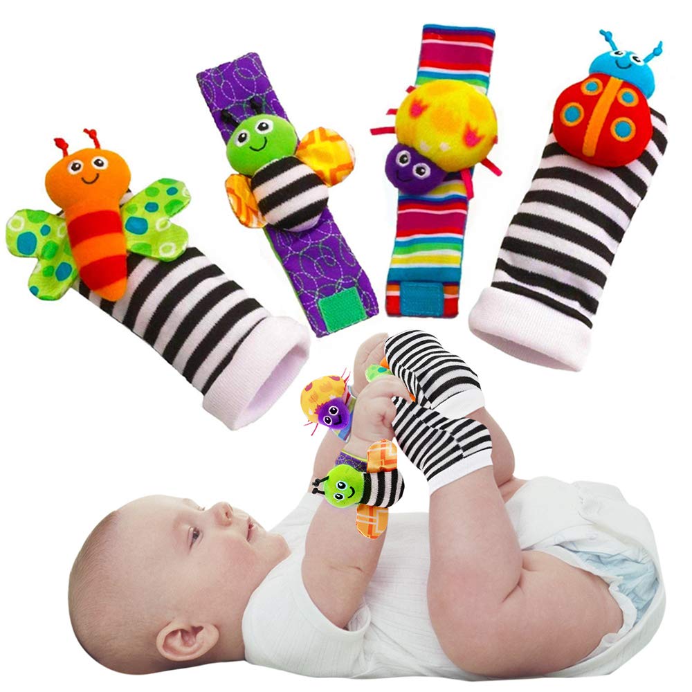Bigib Baby Infant Rattle Socks Toys (3-6 to 12 Months) – Sensory Learning Toy for Girls & Boys