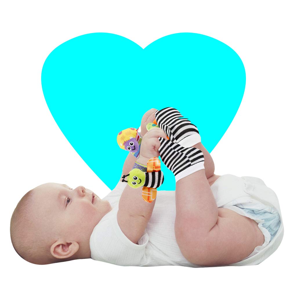 Bigib Baby Infant Rattle Socks Toys (3-6 to 12 Months) – Sensory Learning Toy for Girls & Boys